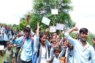 STUDENTS PROTEST IN DHOLPUR