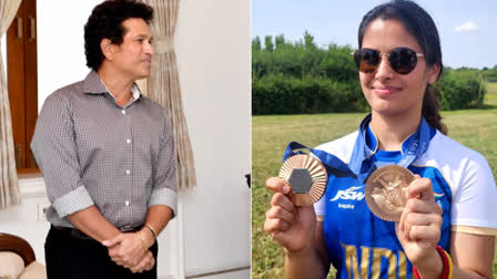 MANU BHAKER MET SACHIN TENDULKAR