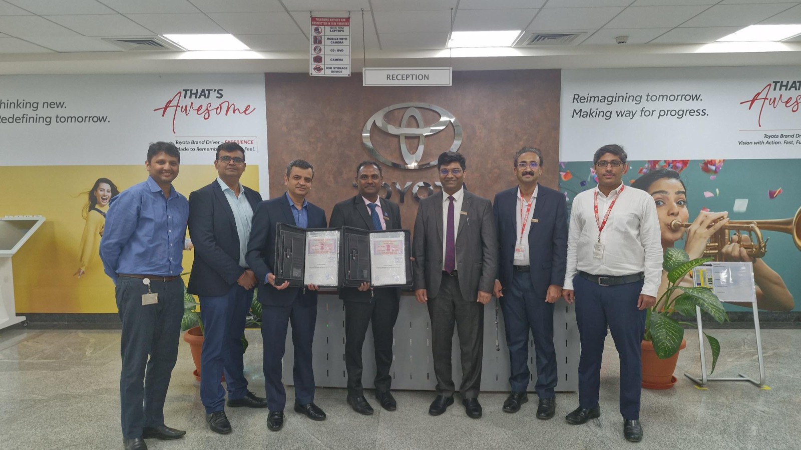 Toyota agreement  Toyota car show room  Ramanagar  Toyota ties up for customers