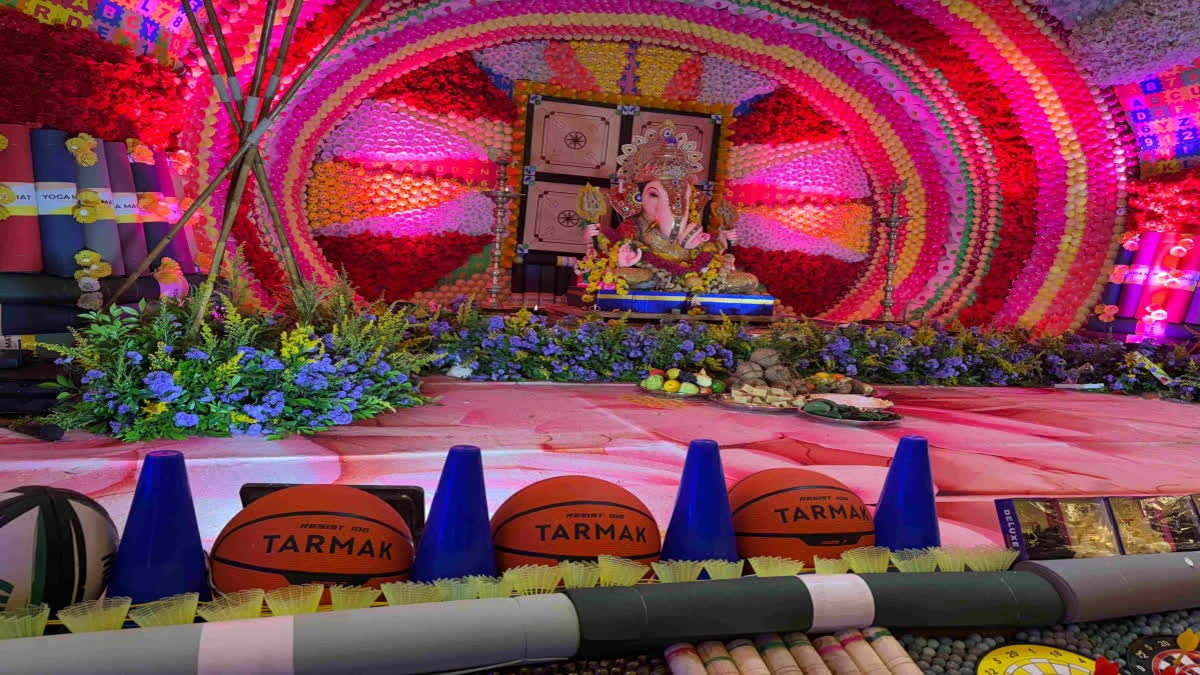 A Pandal With A Playful Purpose, Shivamogga Traders Use Sports Theme To Fight Screen Addiction
