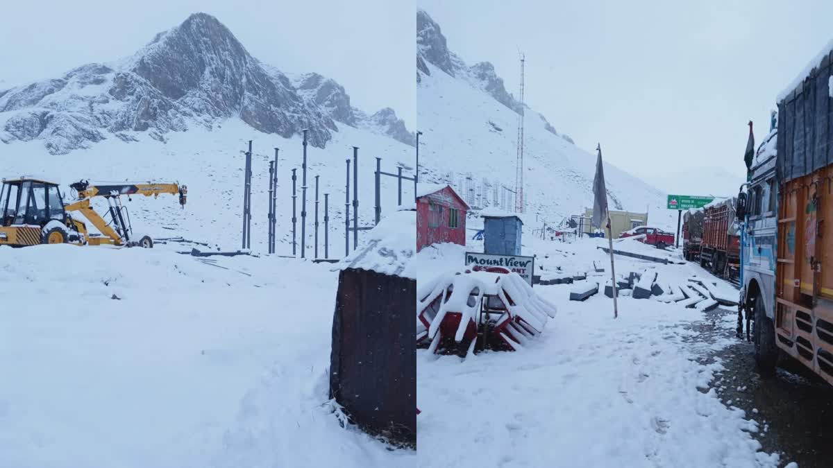 Snowfall in Spiti Valley