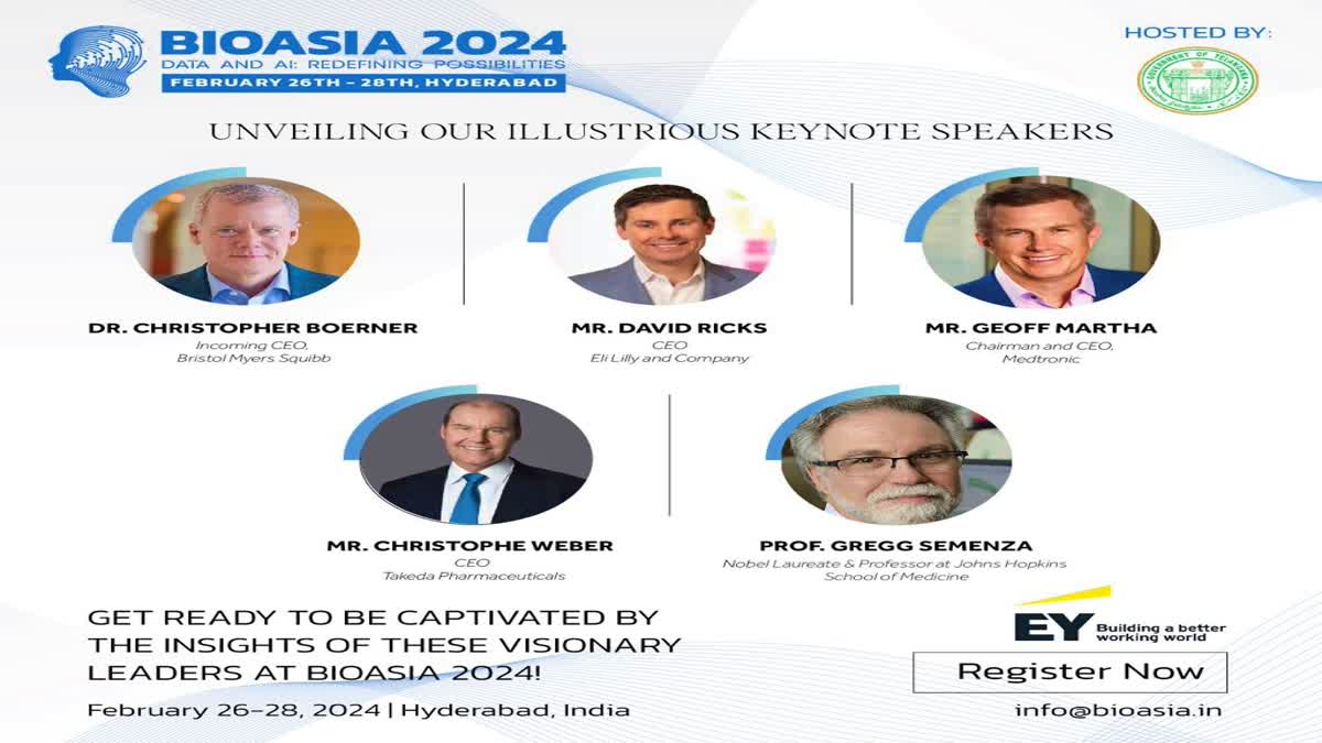 Bio Asia Summit 2024 బయో ఆసియా సదస్సు 2024లో ప్రసంగించే ప్రముఖుల