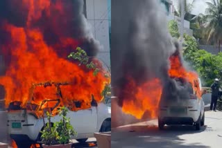electric-car-caught-fire-in-bengaluru