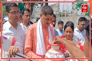 Bhavesh Kalita participate in Amrit Kalash Yatra