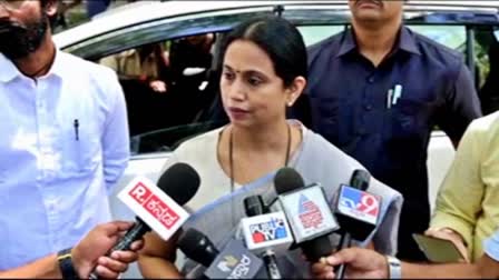 Minister Lakshmi Hebbalkar spoke to the media.