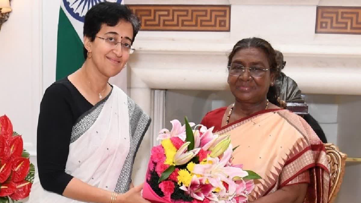 delhi cm atishi met president draupadi murmu