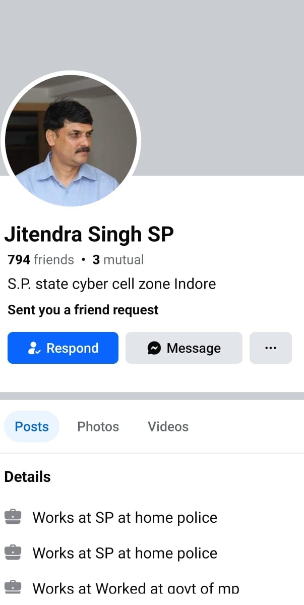 SP JITENDRA SINGH FAKE ID REEL