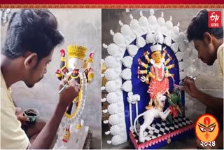 Santipur Youth Makes God Idol