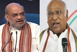 KHARGE AND AMIT SHAH  JAMMU KASHMIR ELECTION 2024  ഖാര്‍ഗെ അമിത് ഷാ വാക് പോര്  ജമ്മു കശ്‌മീര്‍ തെരഞ്ഞെടുപ്പ്