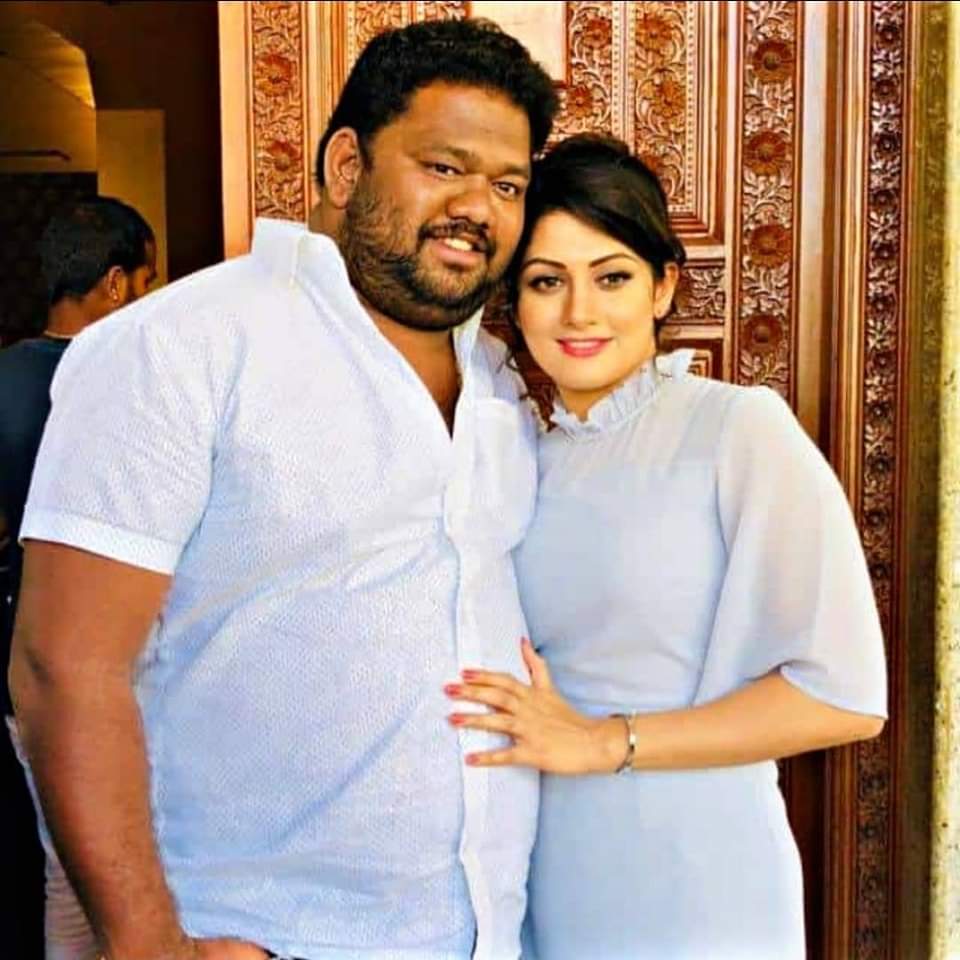 Radhika Kumaraswamy with brother Raviraj