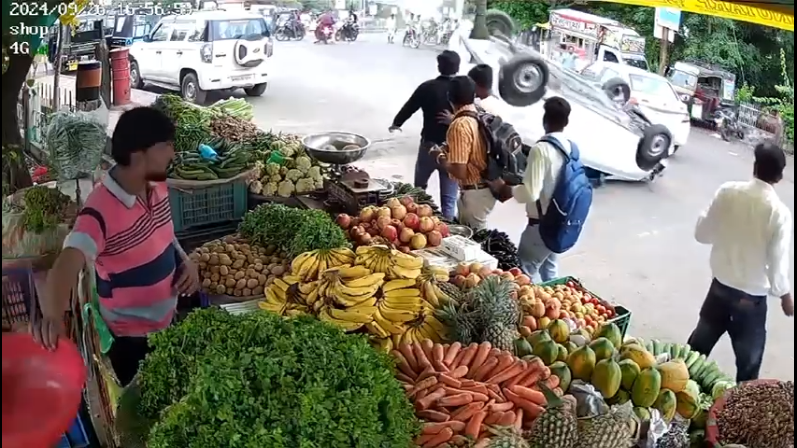 Rajgarh Road Accident CCTV