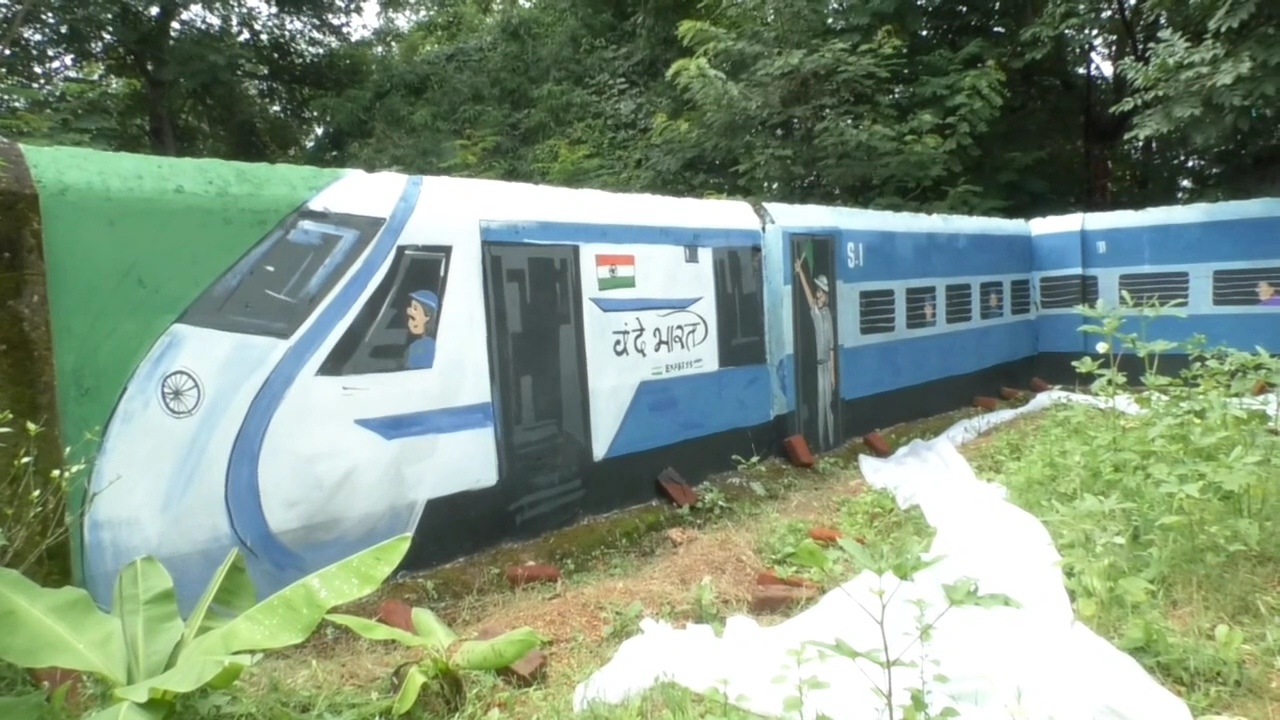 Anganwadi Centre built As Train Model