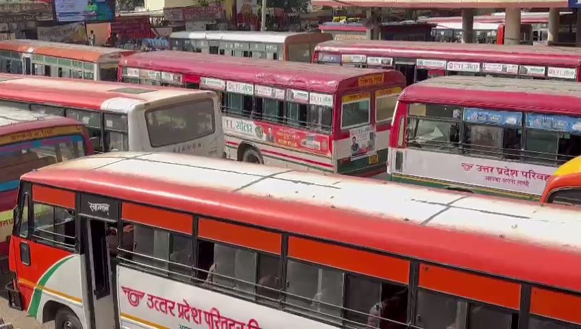 up roadways electric bus run varanasi ayodhya patna chhattisgarh bus stands in hindi