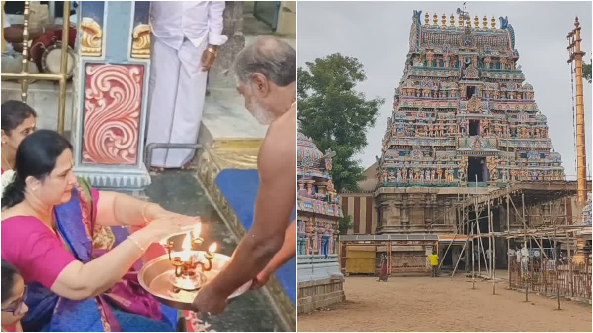 EPS Wife Visit Thirunageswaram Rahu Temple