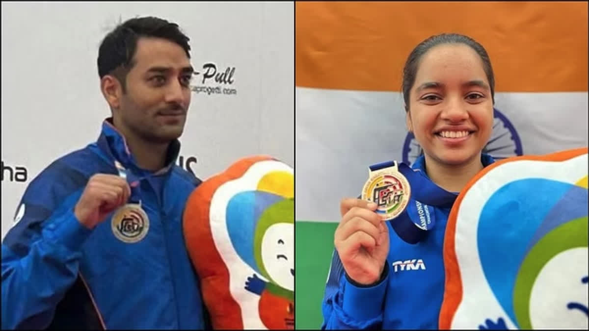 Two shooters from Jammu and Kashmir have made their mark in the Asian Shooting Championship. Zahid Hussain from South Kashmir's Anantnag district won silver and Anisha Sharma secured bronze, while Sheetal Devi from Kishtwar district in Jammu province also won gold during the individual compound archery event at the Asian Para Games 2023.