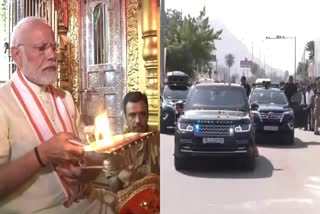 PM Modi holds a roadshow in Banaskantha, Gujarat