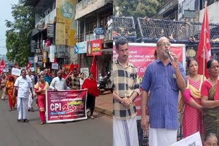 Cpmcpi  സിപിഎം സിപിഐ പോര്  CPM CPI Conflict  CPI State Council Member CP Shijan  CPI March to Thaliparamba police station  Kannur news  സിപി ഷൈജൻ