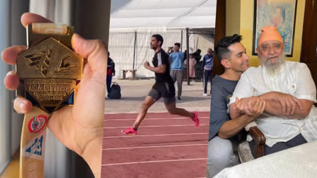 Angad Bedi dedicates gold medal to Bishan Singh Bedi as he shines in International Masters 2023 Athletics Championship - watch