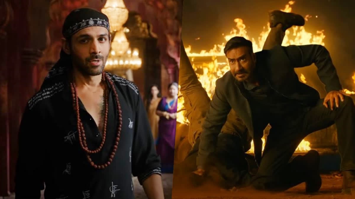 Singham Again Vs Bhool Bhulaiyaa 3 Advance Booking: Can Ajay Devgn's Action Saga Catch Up With Kartik Aaryan's Haunted Lead?