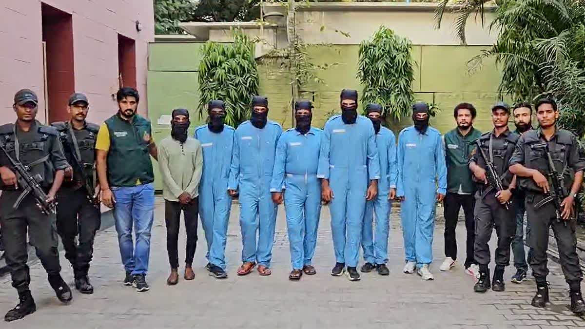 The seven sharpshooters who were arrested by Delhi Police