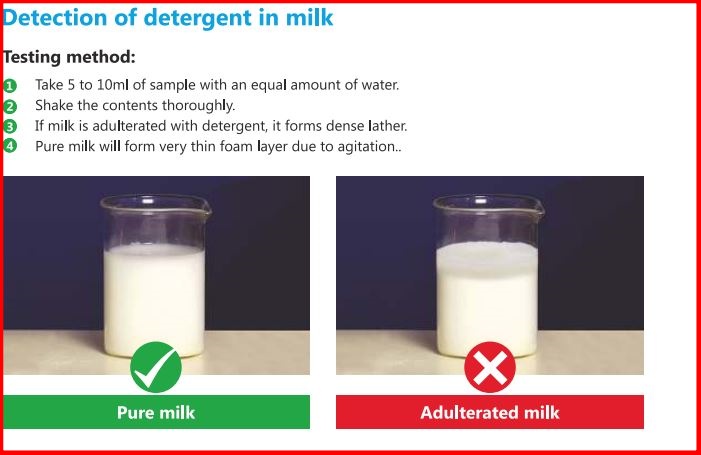 Detergent in Milk