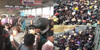 Surat Railway Station Crowd