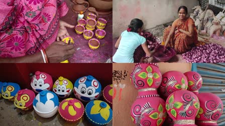 designer-clay-items-available-on-diwali-festival-in-deoghar