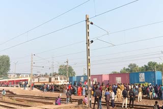 Locals Block Train at Jhargram
