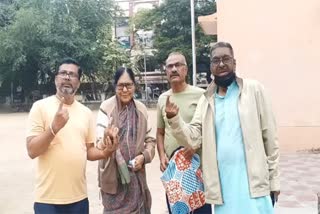 Patients voting in Telangana Elections