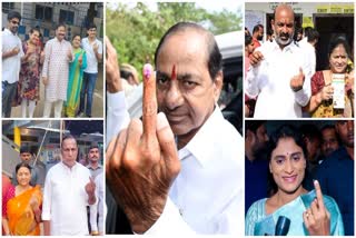 Political Leaders Voted in Telangana Assembly Elections 2023