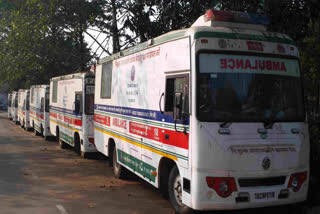 24 neonatal ambulances are standing at health headquarters