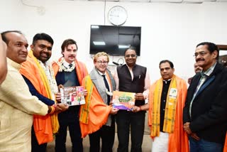 Foreign guests at BJP office