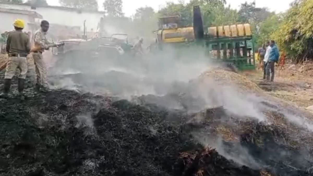 farmer crop burnt