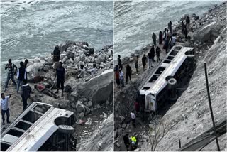 Rescue operations were carried out after a private bus met with an accident in West Bengal's Kalimpong on Saturday