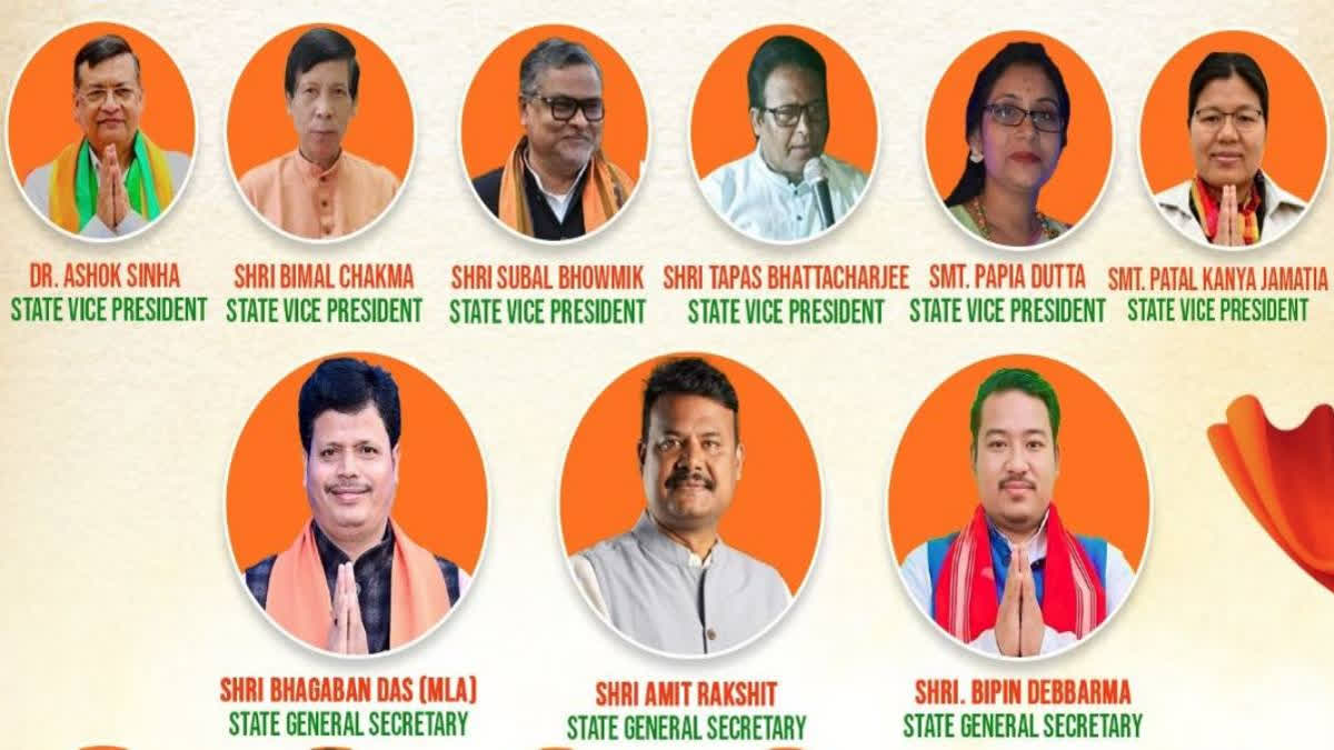 BJP's Tripura Uni appoints new chiefs for each unit.