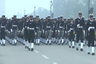 Despite the bitter cold that persisted on a day when the national capital's low temperature was just 13°C, the soldiers were observed synchronizing their movements with their usual composure and discipline.