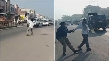 black flags were shown to deputy chief minister devendra fadnavis car by maratha agitator in jalna