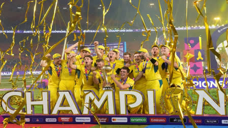 File photo: Australia lift the ICC Cricket World Cup in Ahmedabad on November 19 (ICC)