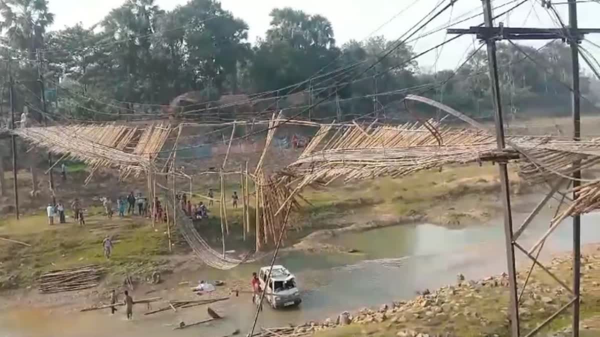 car falls into river