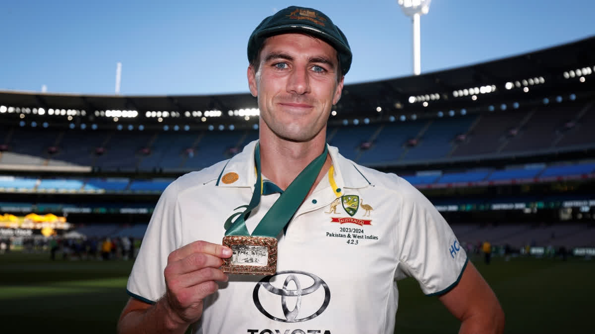 Australian skipper Pat Cummins won the Johnny Mullagh Medal after being adjudged as the Player of the Match in the Boxing Day Test against India.