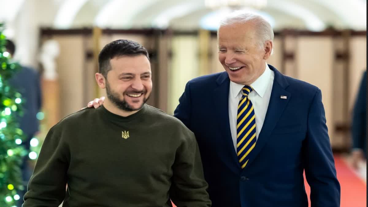 Ukrainian President Zelensky with US President Joe Biden