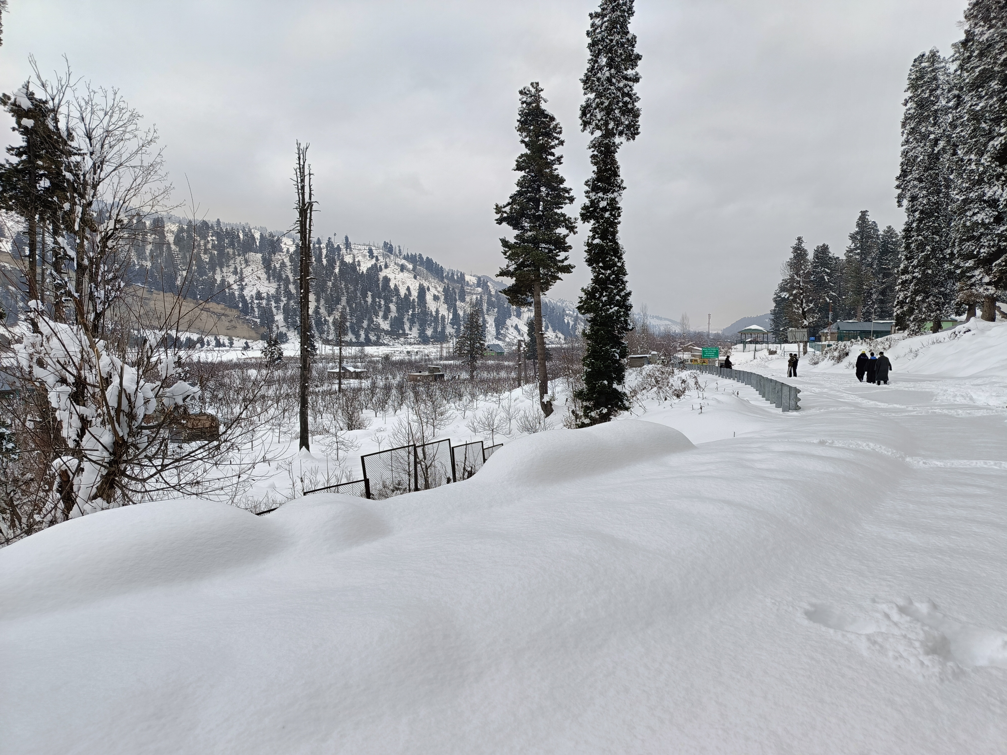 KASHMIR SNOWFALL  Heerpora to Peer Ki Gali  historic first snowfall  കശ്‌മീര്‍ മഞ്ഞുവീഴ്‌ച