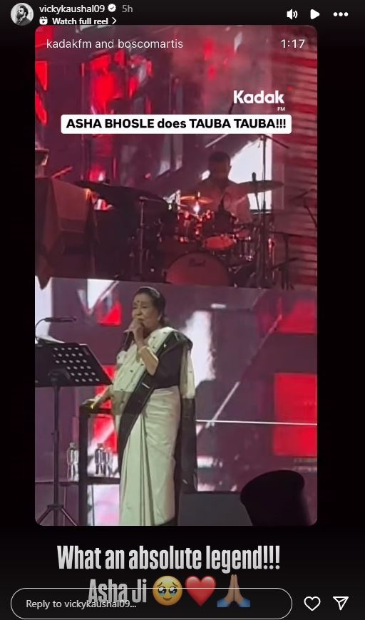 Vicky Kaushal Calls Asha Bhosle 'Absolute Legend' After She Performs His Chartbuster Tauba Tauba