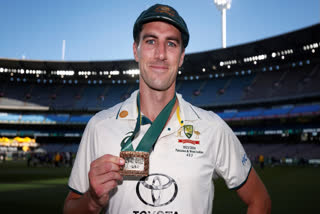 Australian skipper Pat Cummins won the Johnny Mullagh Medal after being adjudged as the Player of the Match in the Boxing Day Test against India.