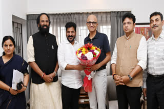 CM Revanth Reddy Meets Microsoft CEO Satya Nadella in Hyderabad