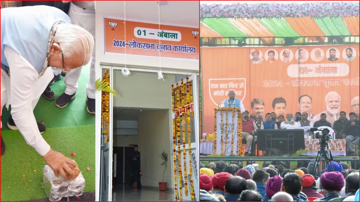 BJP election offices in Lok Sabha constituencies in Haryana