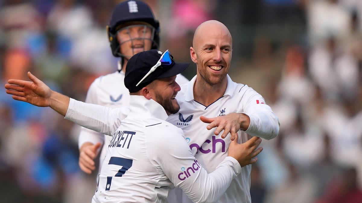 Left-arm spinner Jack Leach is likely to miss the second Test due to a left knee injury which he sustained during the Hyderabad Test against India. Leach was seen taking treatment from the physio and didn't participate in training session on Wednesday. Without Leach, England's spin attack has experience of only four Tests while part-time bowler Joe Root will roll his arm over with his right-arm off-spin.