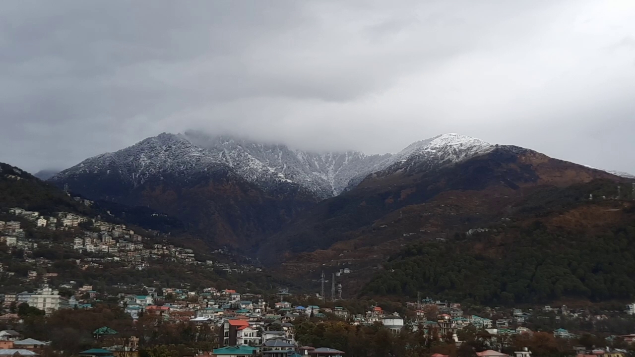 Snowfall on Dhauladhar Mountain Range