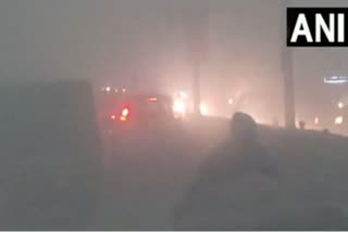 Fog in NCR  layer of thick fog shrouds delhi  കനത്ത മൂടല്‍മഞ്ഞില്‍ രാജ്യതലസ്ഥാനം  CAT3 flight service  ജനജീവിതം ദുരിതത്തില്‍