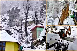 Snowfall starts in Himachal